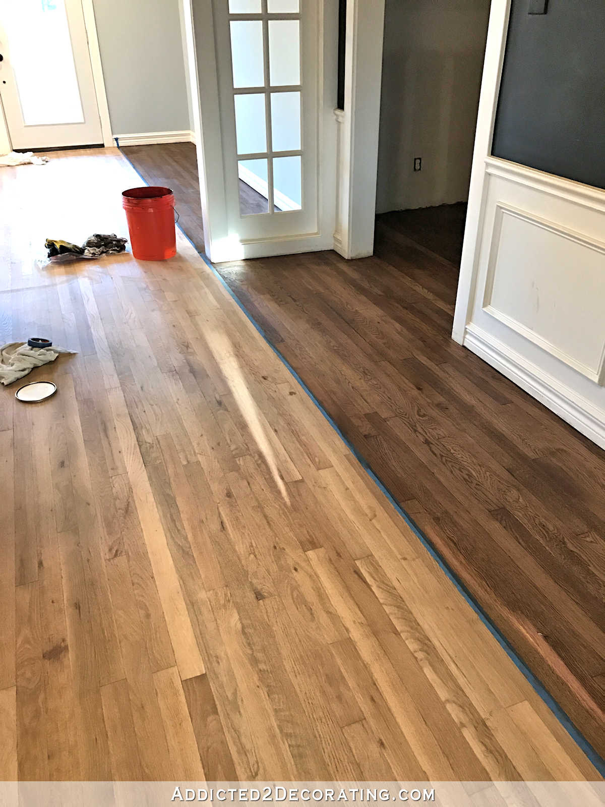 11 Stunning 2 1 4 Oak Hardwood Flooring Unfinished 2024 free download 2 1 4 oak hardwood flooring unfinished of adventures in staining my red oak hardwood floors products process inside staining red oak hardwood floors 6 stain on partial floor in entryway and 