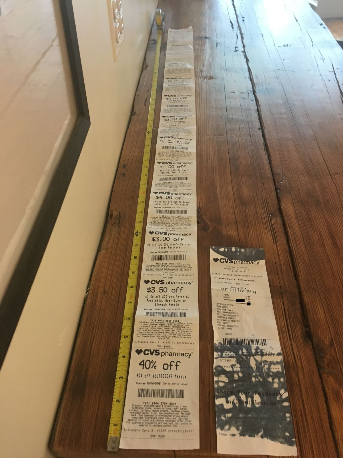 19 Popular 5 8 Vs 3 4 Hardwood Flooring 2024 free download 5 8 vs 3 4 hardwood flooring of why are cvs receipts so long an investigation vox intended for the difference in cvs receipts is 39 inches or 3 25 feet in trying to flatten the smaller recei