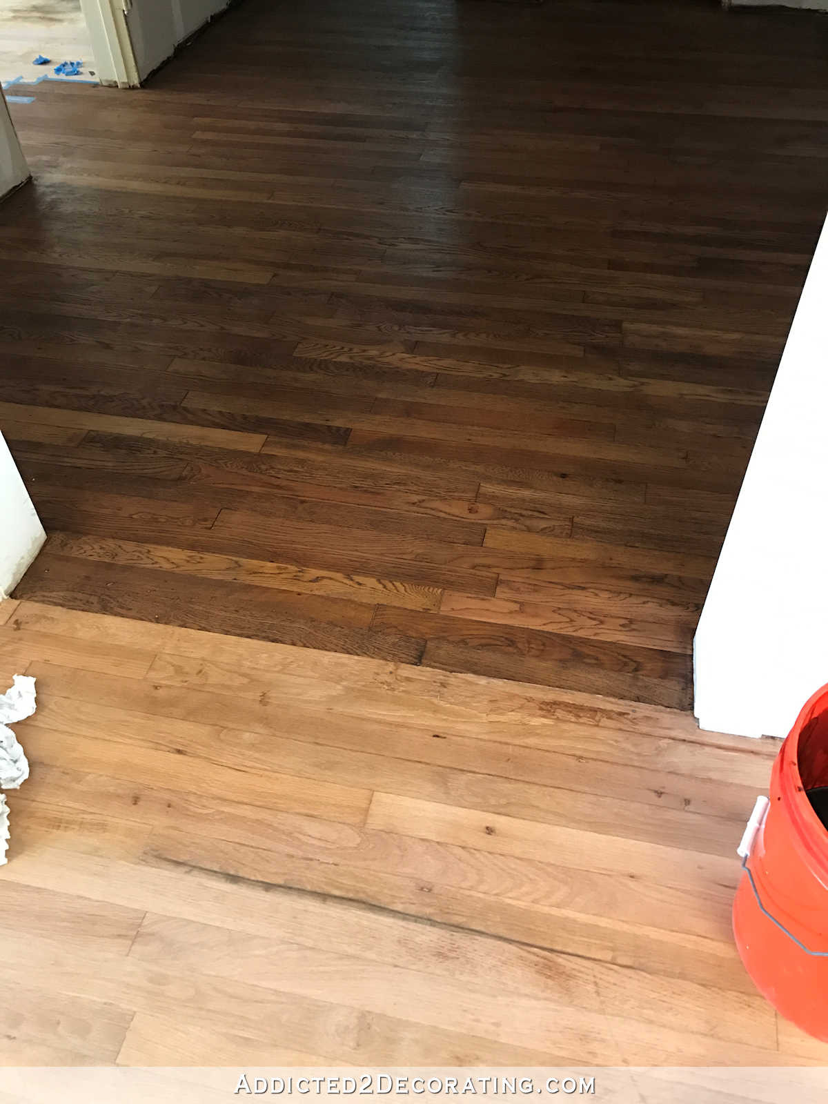 22 Awesome are Dark or Light Hardwood Floors Better 2024 free download are dark or light hardwood floors better of adventures in staining my red oak hardwood floors products process pertaining to staining red oak hardwood floors 2 tape off one section at a time