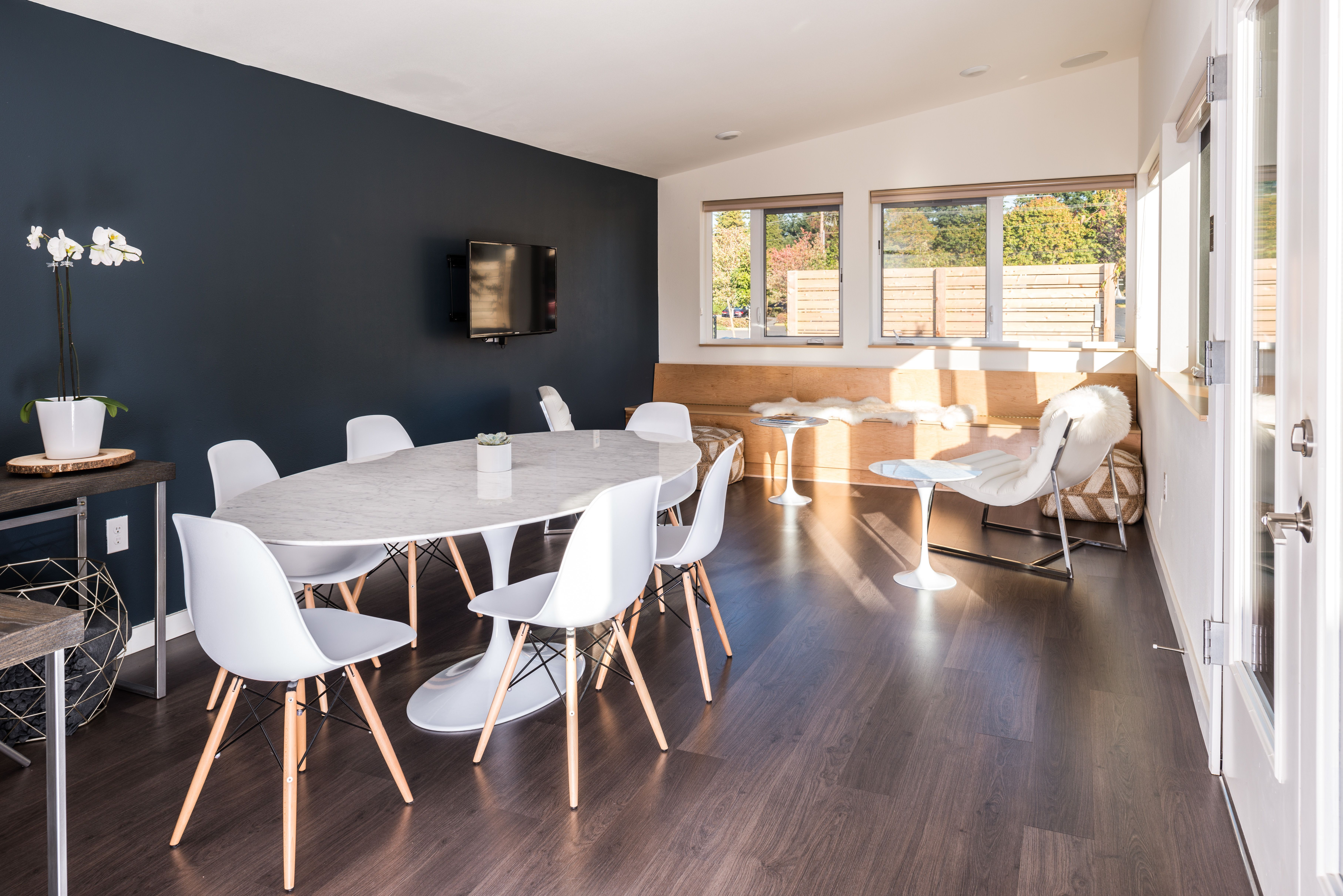 30 Unique Homes with Dark Hardwood Floors 2024 free download homes with dark hardwood floors of photo 5 of 7 in serenity awaits at these prefab cabin rentals on inside a saarinen table and eames chairs in the public house