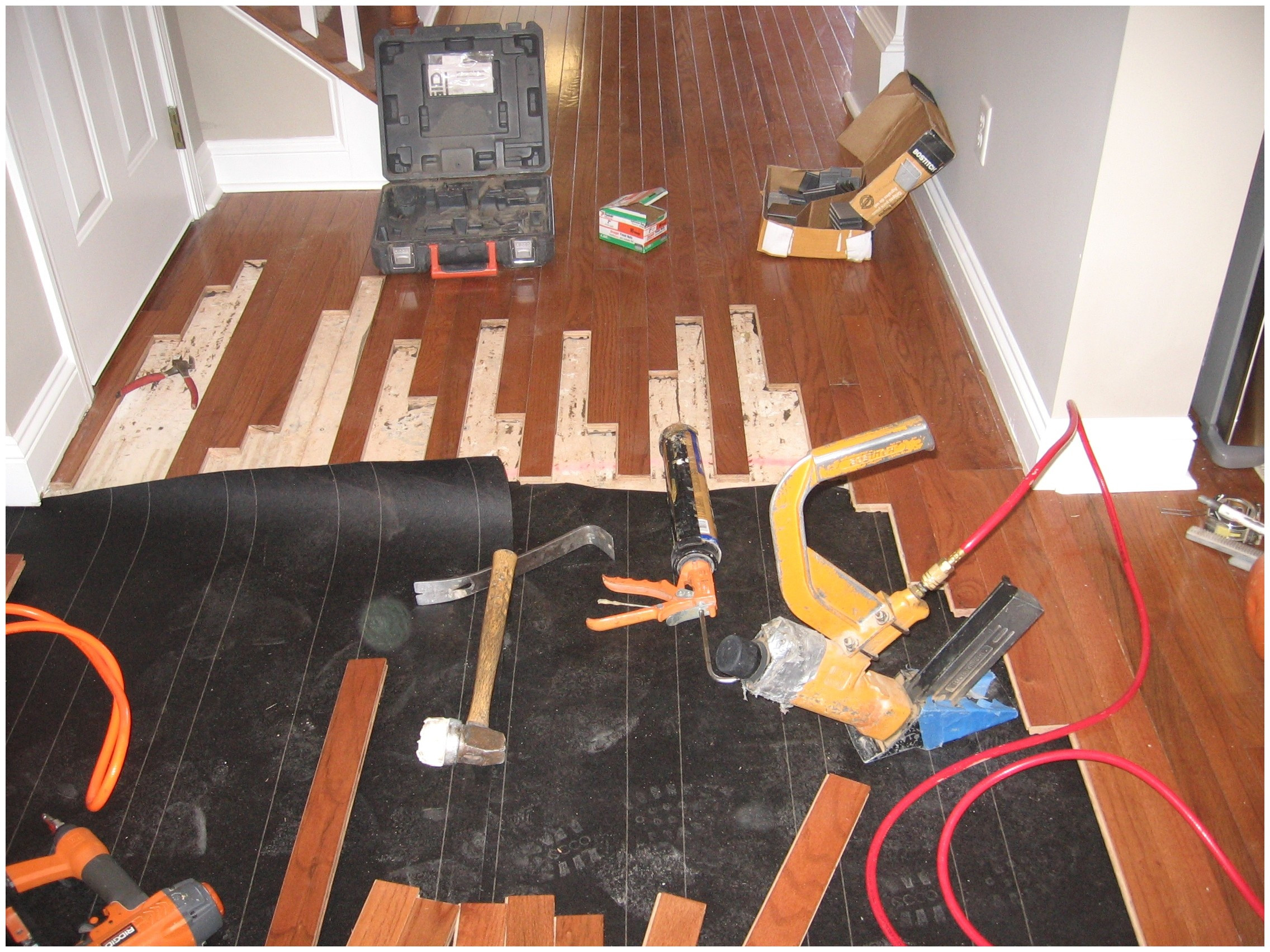 how to nail down hardwood flooring