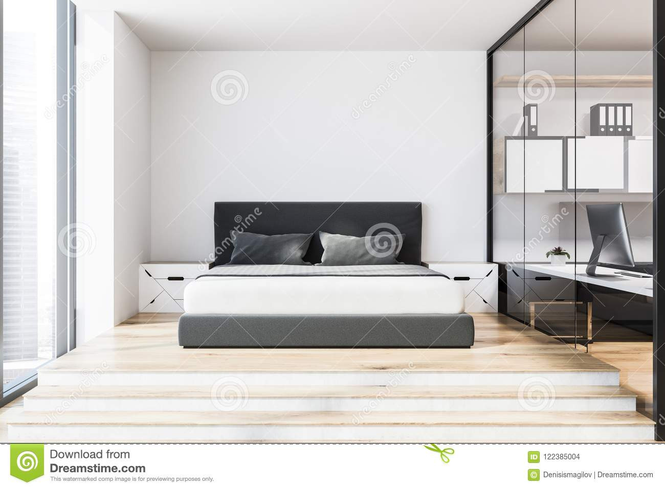 10 Stylish Master Bedroom Hardwood Floors 2024 free download master bedroom hardwood floors of bedroom and home office interior front view stock illustration for front view of a bedroom and home office interior with white walls a wooden floor a double